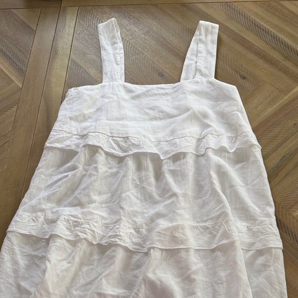 Show Me Your Mumu cute white linen dress